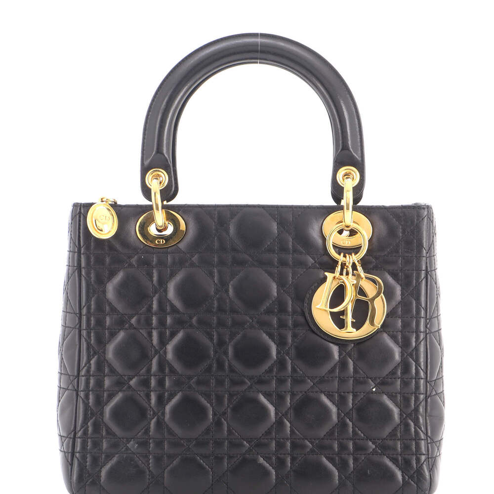Christian Dior Medium Lady Dior Bag Cannage Quilt Lambskin